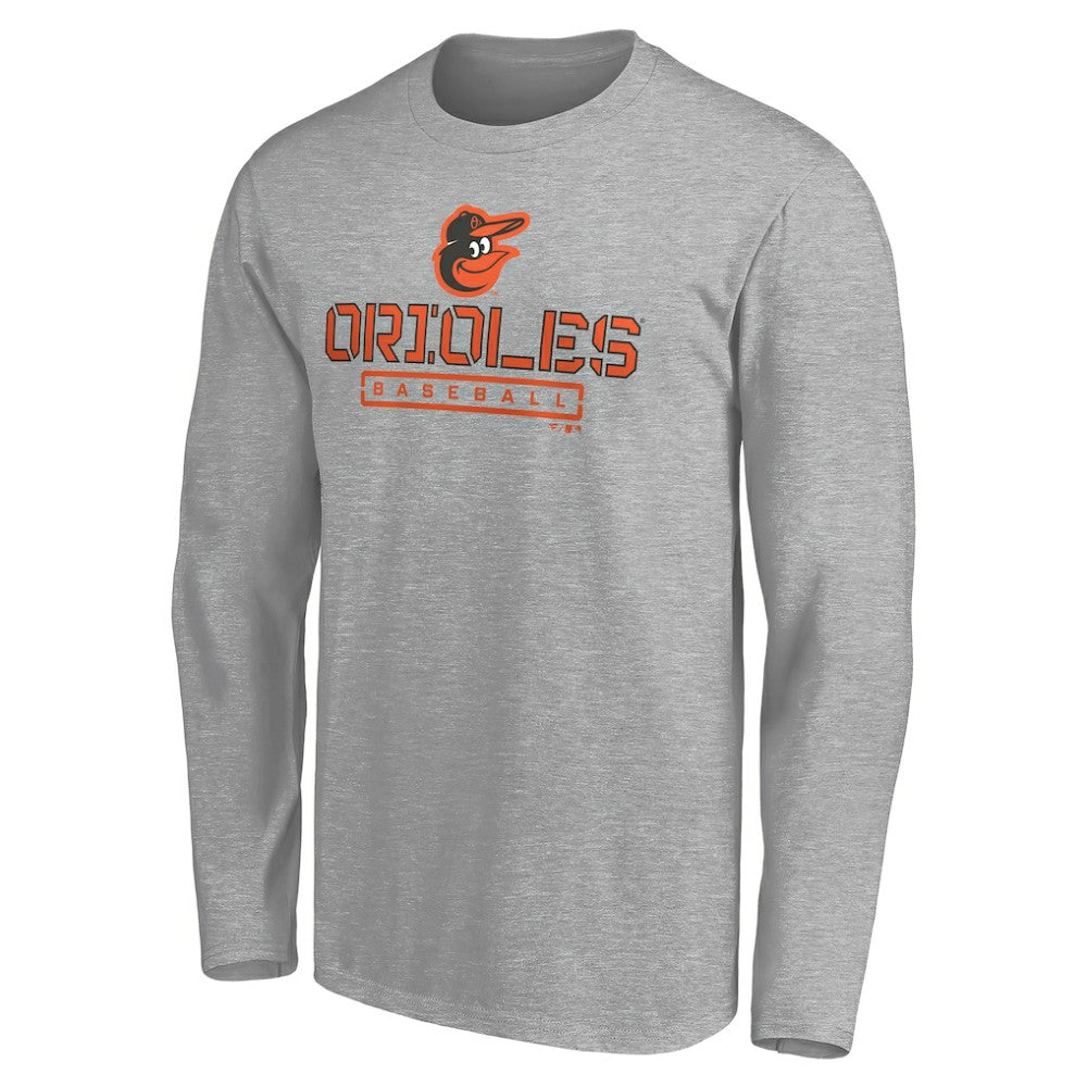 Baltimore Orioles Evanston Stencil Long Sleeve T-Shirt - MLB