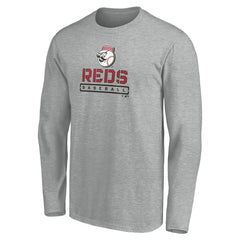 Cincinnati Reds Evanston Stencil Long Sleeve T-Shirt - MLB