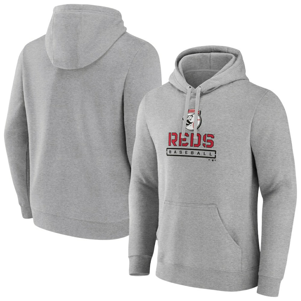 Cincinnati Reds Evanston Stencil Pullover Hoodie - MLB
