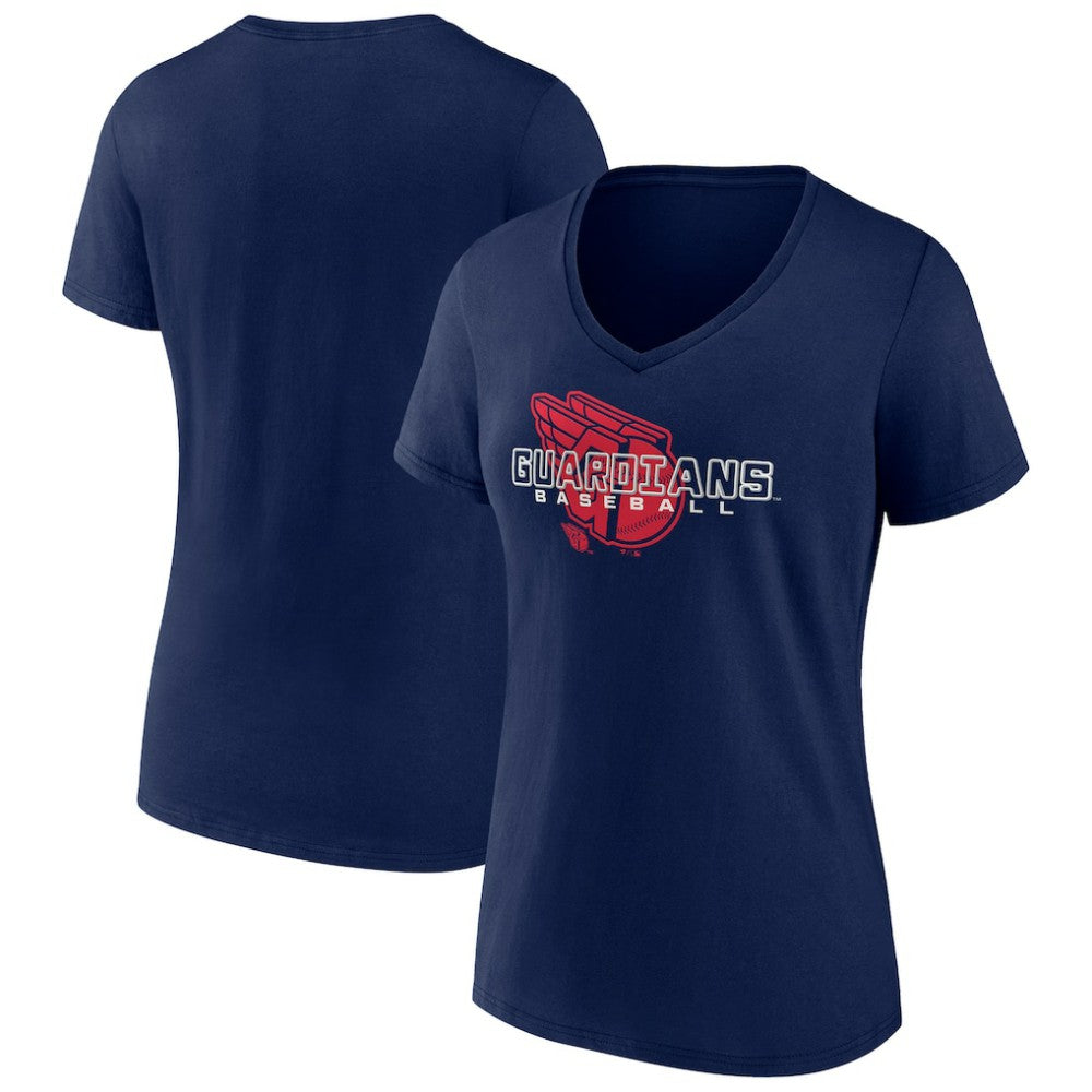 Cleveland Guardians Women's Stellar V-Neck T-Shirt - MLB
