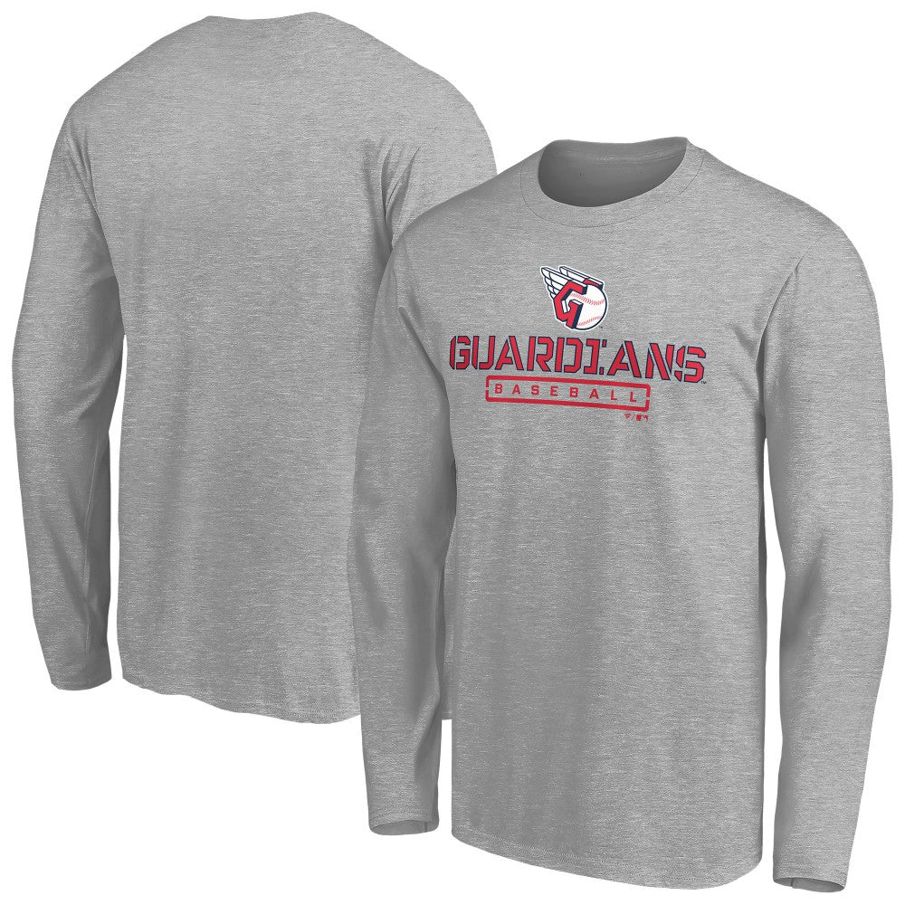Cleveland Guardians Evanston Stencil Long Sleeve T-Shirt - MLB
