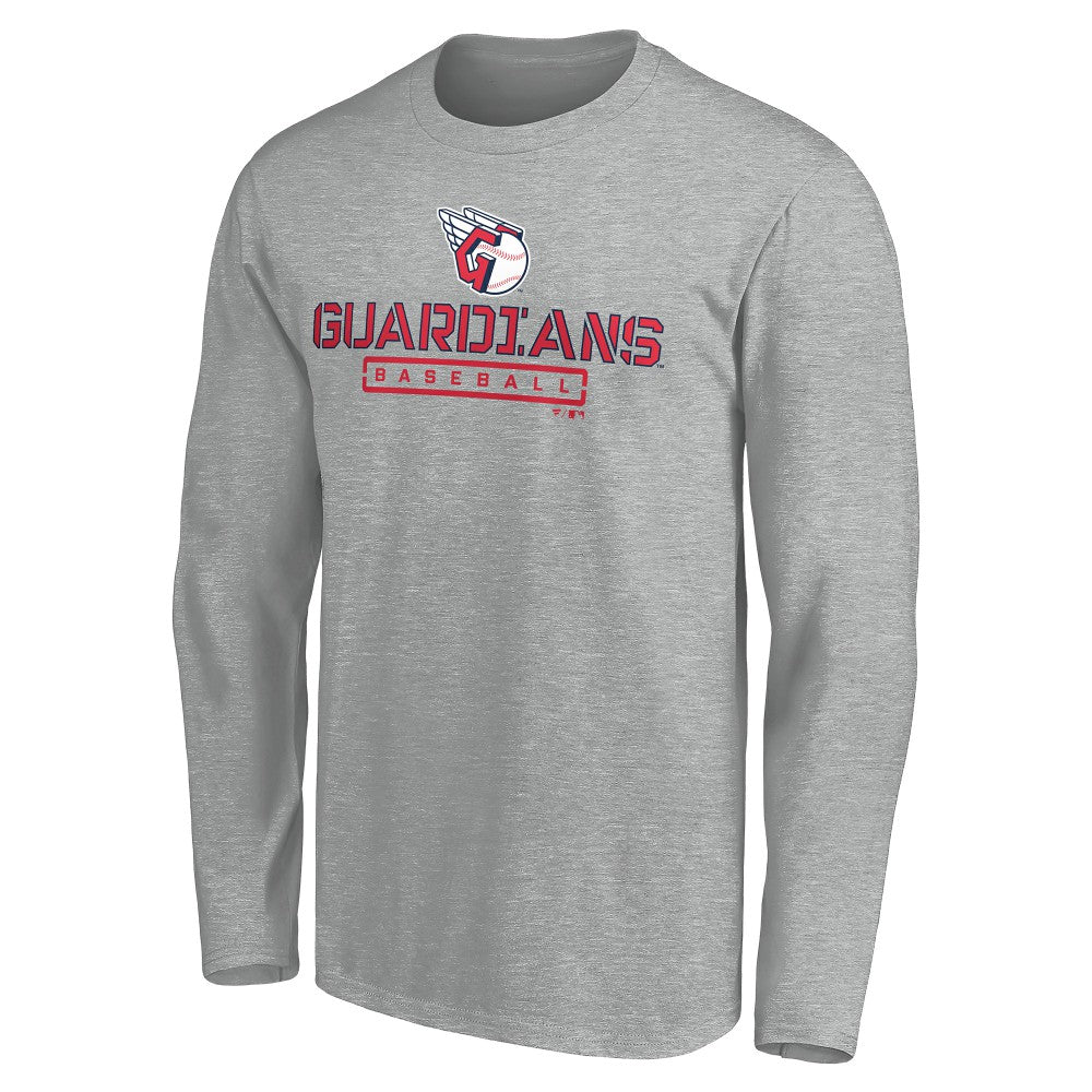 Cleveland Guardians Evanston Stencil Long Sleeve T-Shirt - MLB
