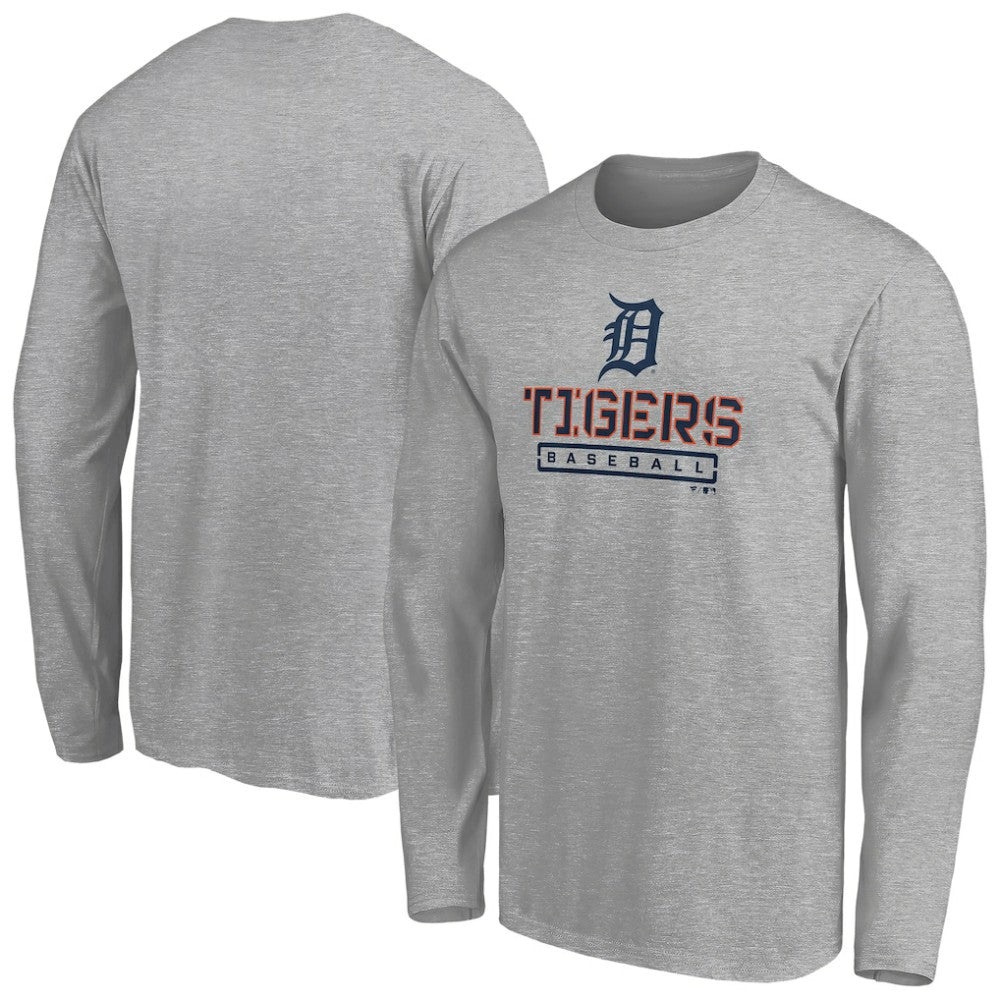 Detroit Tigers Evanston Stencil Long Sleeve T-Shirt - MLB