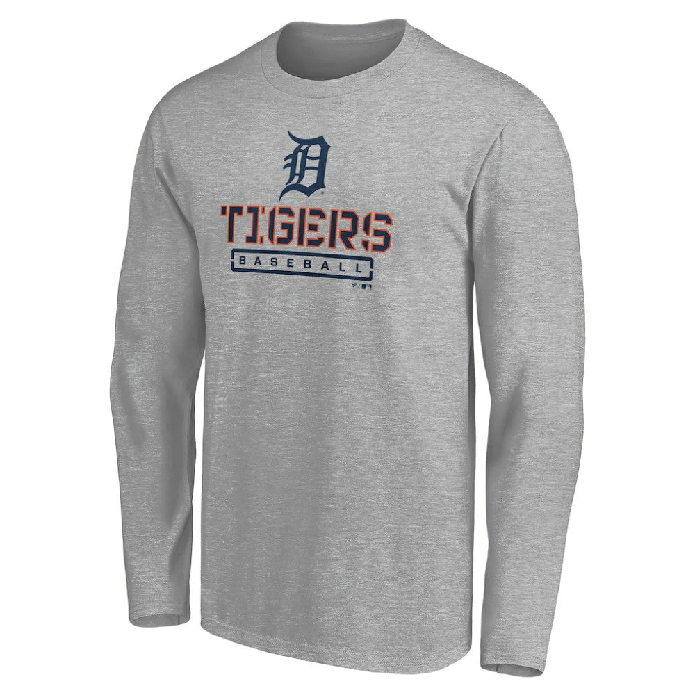 Detroit Tigers Evanston Stencil Long Sleeve T-Shirt - MLB