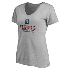 Detroit Tigers Women's Evanston Stencil V-Neck T-Shirt - MLB