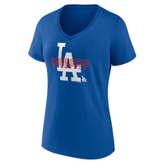 Los Angeles Dodgers Women's Stellar V-Neck T-Shirt - MLB