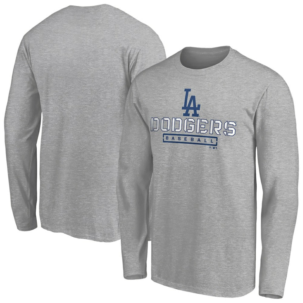 Los Angeles Dodgers Evanston Stencil Long Sleeve T-Shirt - MLB