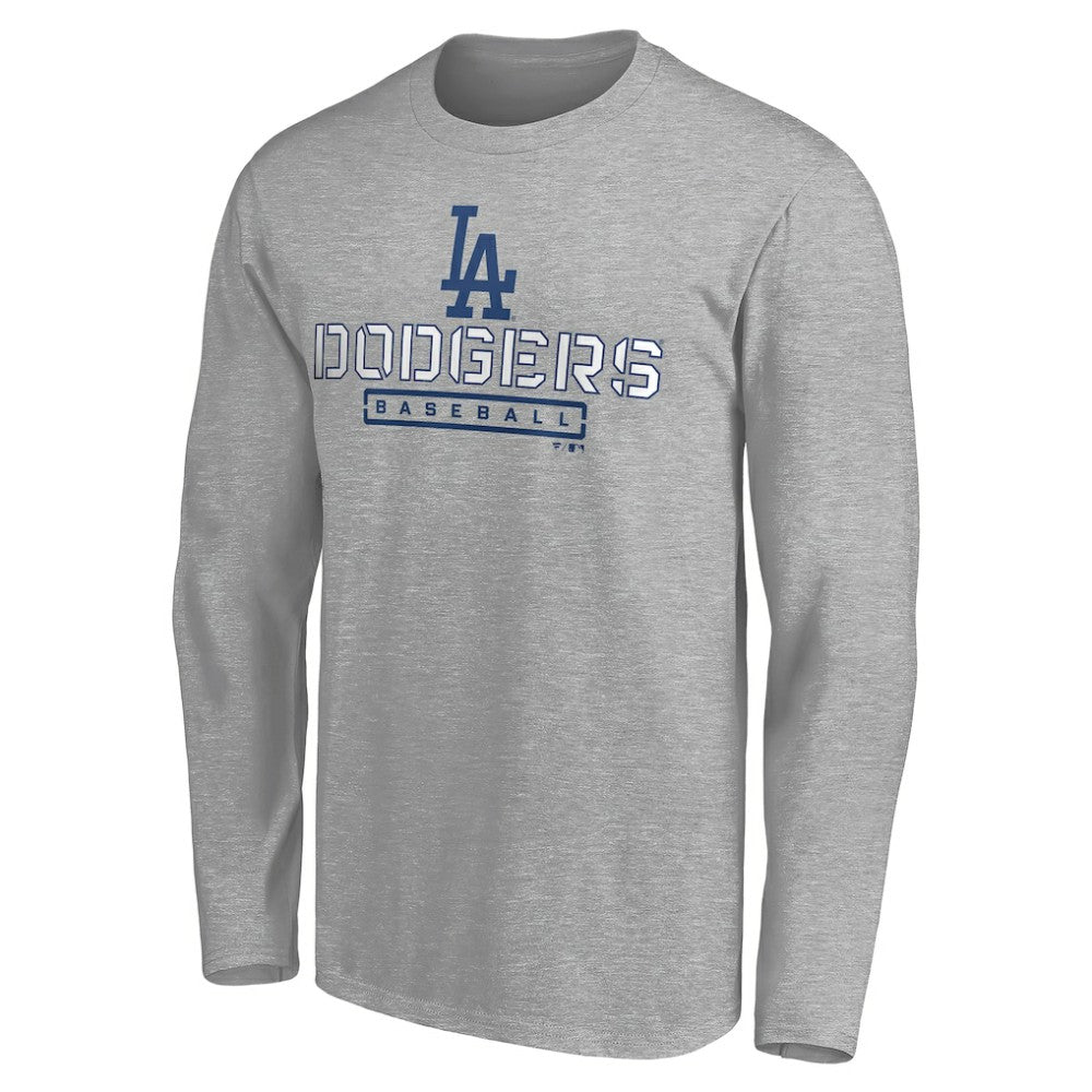 Los Angeles Dodgers Evanston Stencil Long Sleeve T-Shirt - MLB