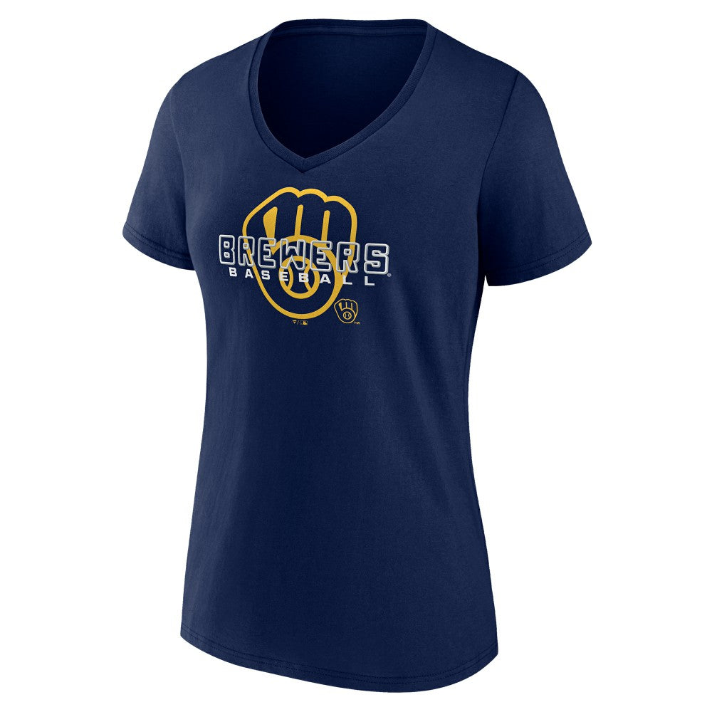 Milwaukee Brewers Women's Stellar V-Neck T-Shirt - MLB