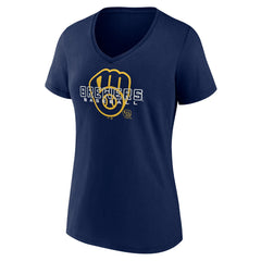 Milwaukee Brewers Women's Stellar V-Neck T-Shirt - MLB