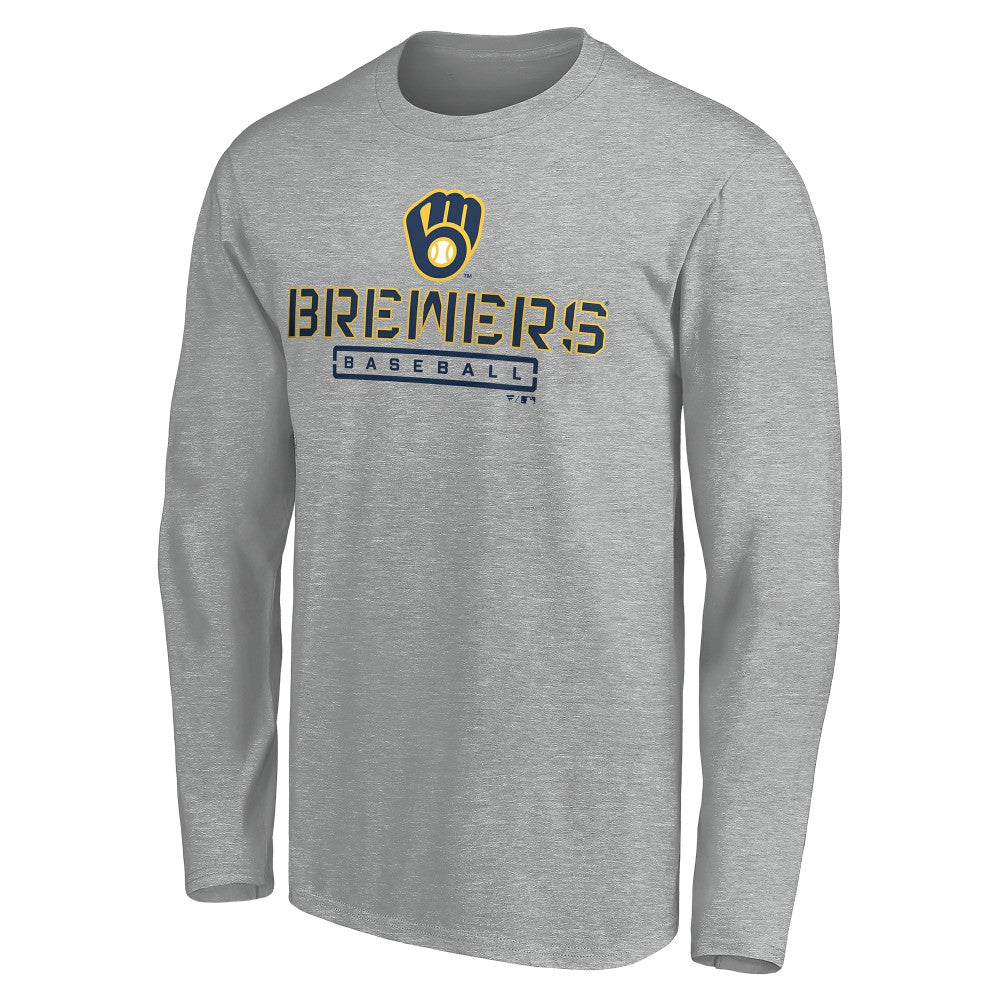 Milwaukee Brewers Evanston Stencil Long Sleeve T-Shirt - MLB