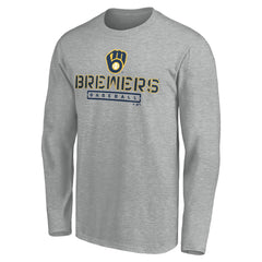 Milwaukee Brewers Evanston Stencil Long Sleeve T-Shirt - MLB