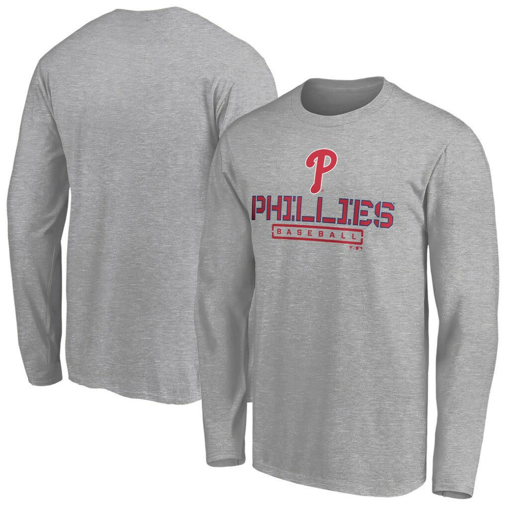 Philadelphia Phillies Evanston Stencil Long Sleeve T-Shirt - MLB