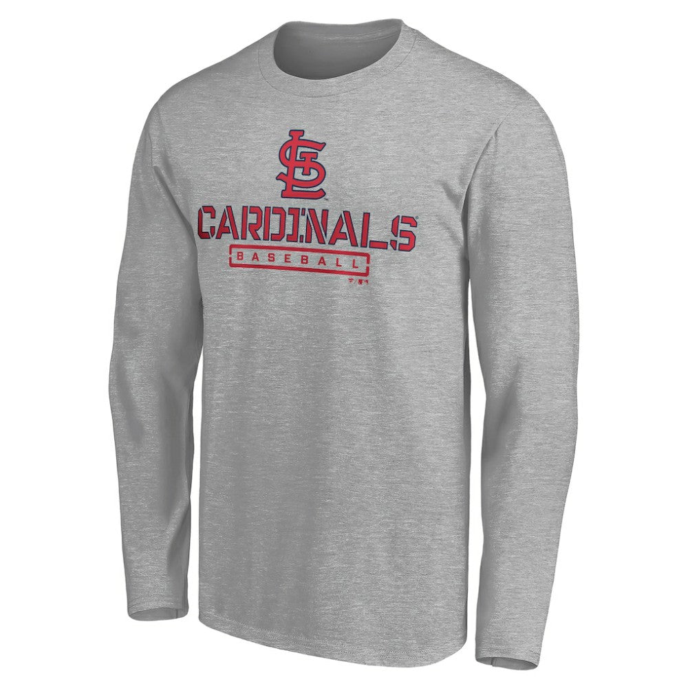 St. Louis Cardinals Evanston Stencil Long Sleeve T-Shirt - MLB