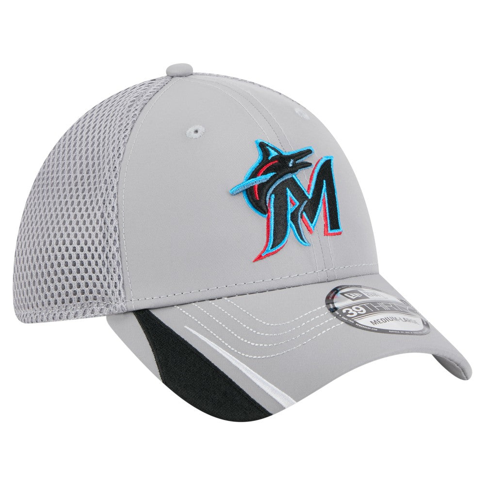 Miami Marlins New Era Linear 39THIRTY Flex Hat - MLB