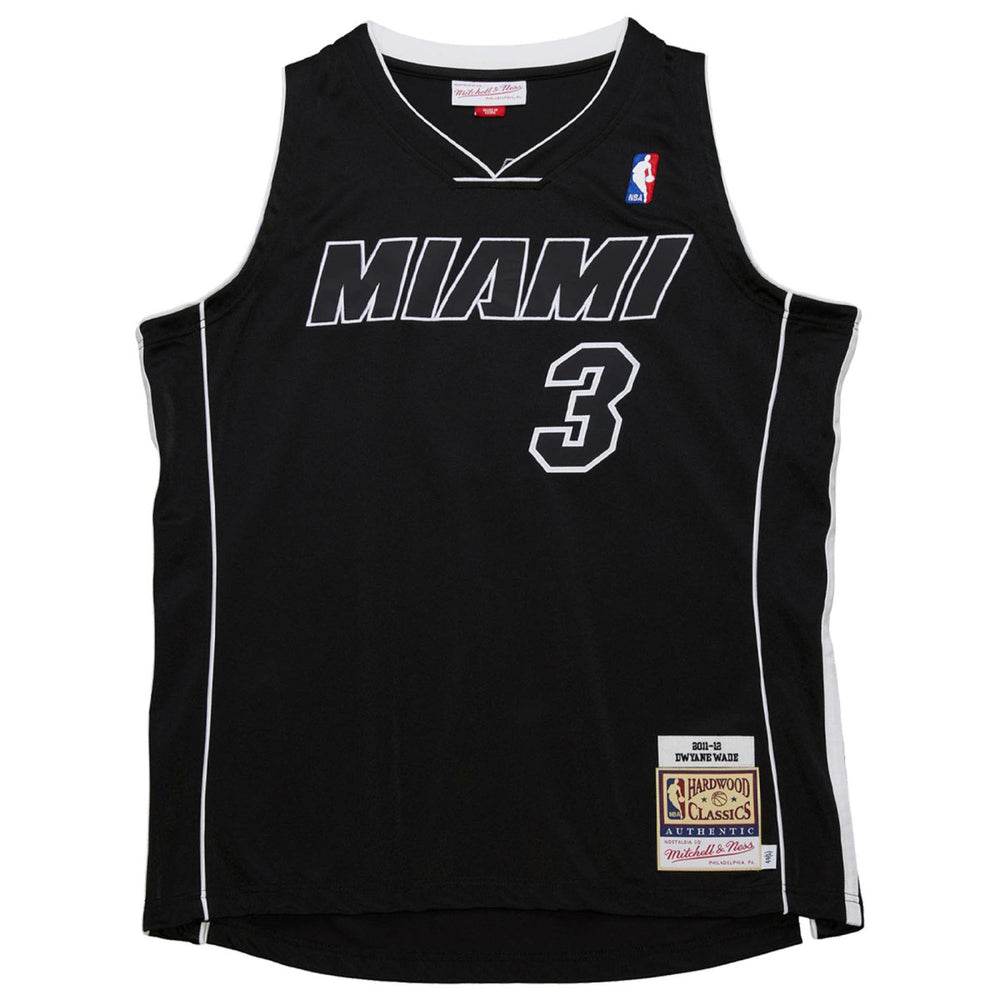 Dwyane Wade Miami Heat 2011/12 Hardwood Classics Authentic Jersey Black - NBA