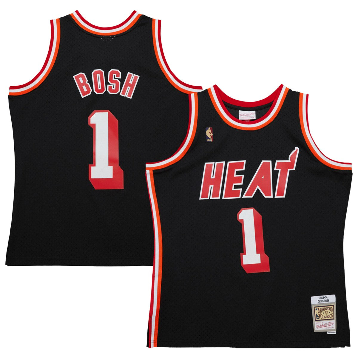 Chris Bosh Miami Heat 2013/14 Hardwood Classics Swingman Jersey Black - NBA