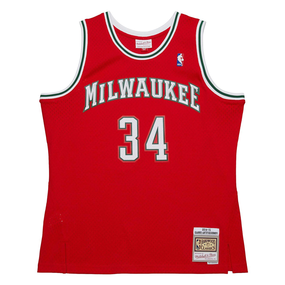 Giannis Antetokounmpo Milwaukee Bucks 2014/15 Hardwood Classics Swingman Jersey Red - NBA