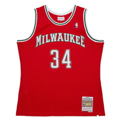 Giannis Antetokounmpo Milwaukee Bucks 2014/15 Hardwood Classics Swingman Jersey Red - NBA