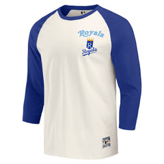 Kansas City Royals Darius Rucker Collection by Fanatics Cooperstown Collection Raglan 3/4-Sleeve T-Shirt - MLB