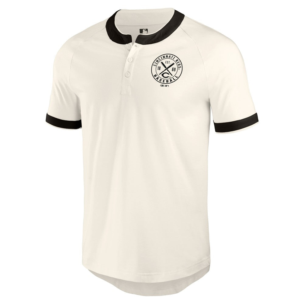Cincinnati Reds Darius Rucker Collection by Fanatics Henley Raglan T-Shirt - MLB