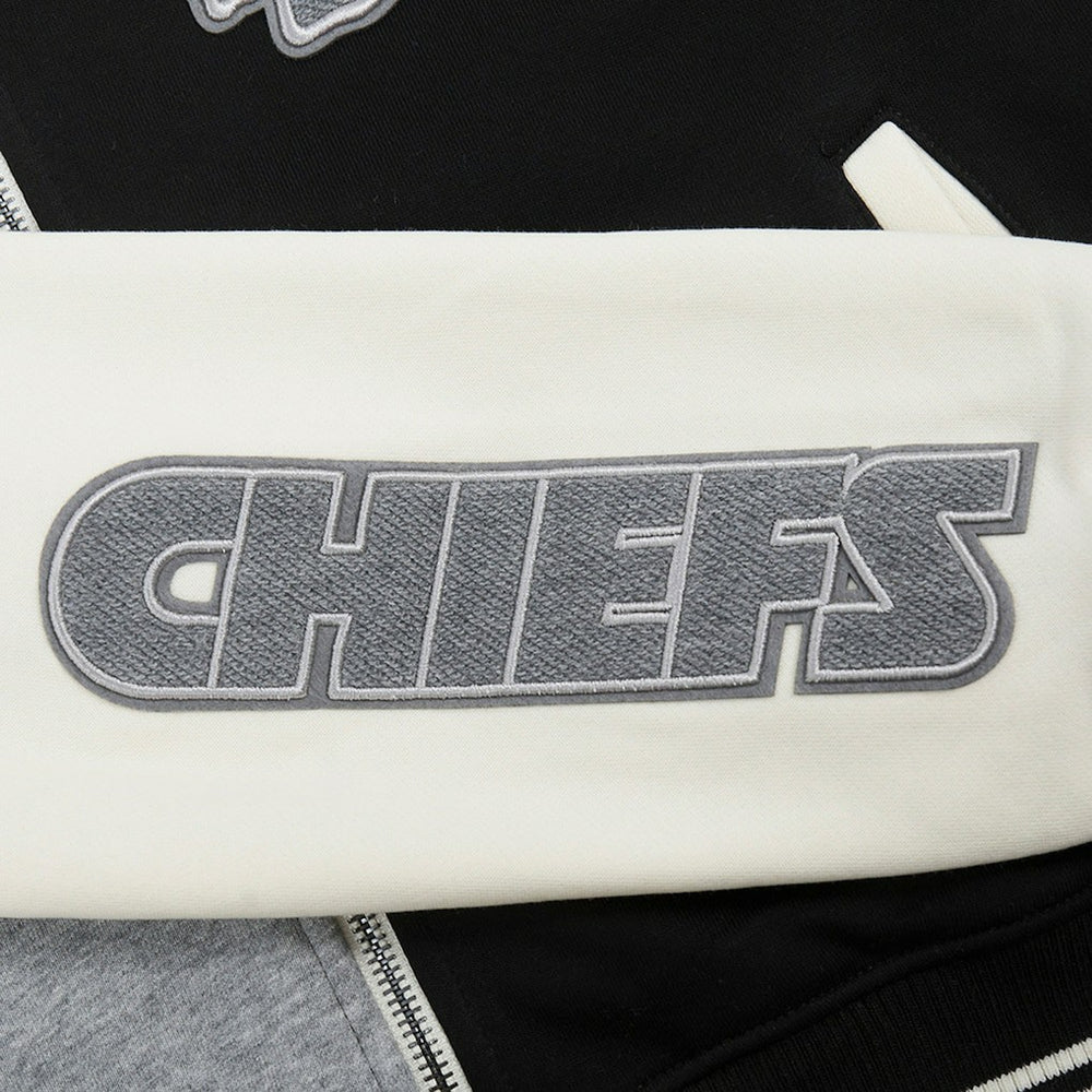 Kansas City Chiefs Pro Standard Women's Reverse French Terry Colorblock Full-Zip Hoodie Gray | NFL