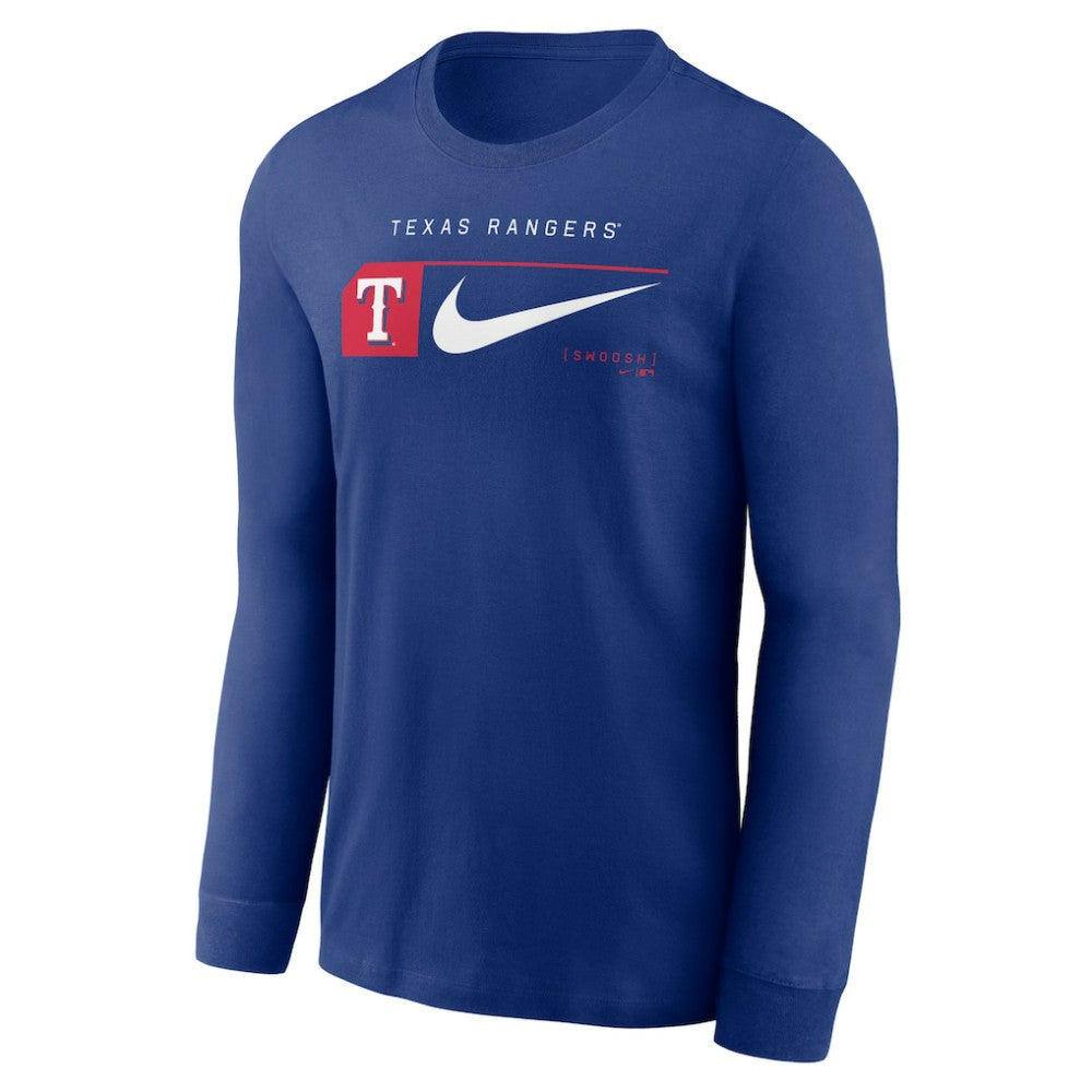 Texas Rangers Nike Local Logo Swoosh Lockup Long Sleeve T-Shirt - MLB