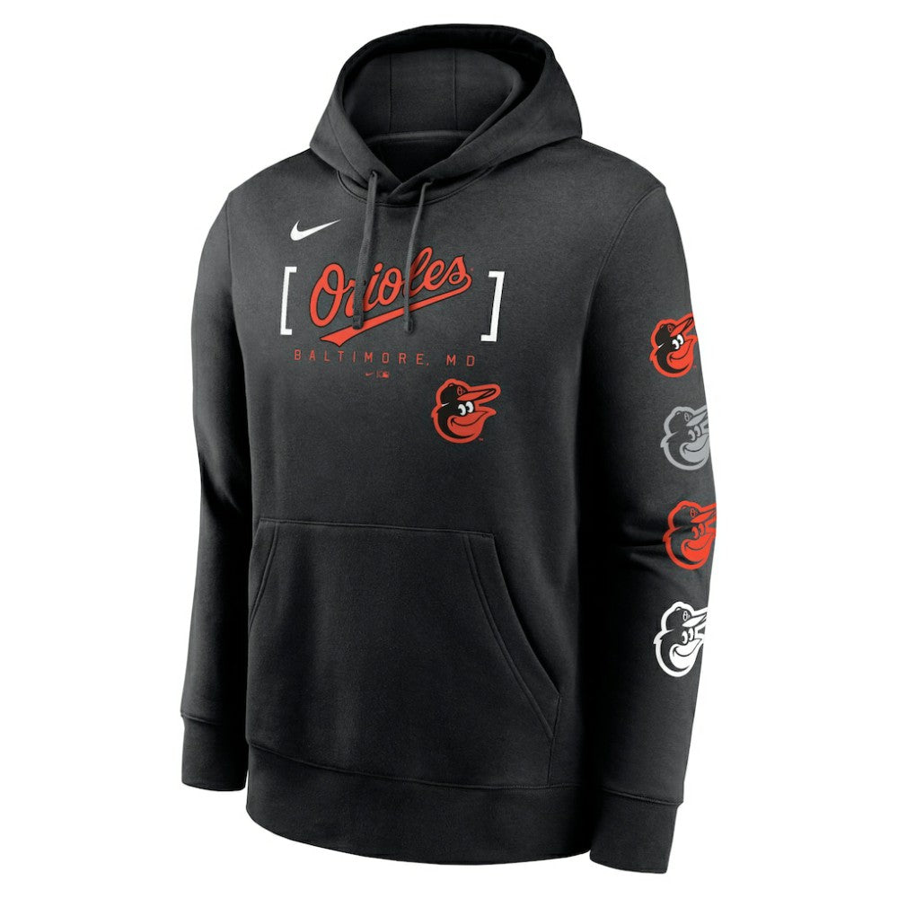 Baltimore Orioles Nike Club Stack Pullover Hoodie - MLB