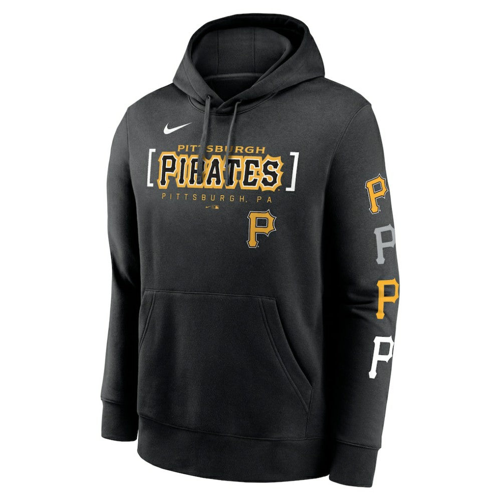 Pittsburgh Pirates Nike Club Stack Pullover Hoodie - MLB