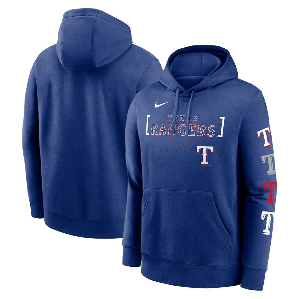 Texas Rangers Nike Club Stack Pullover Hoodie - MLB