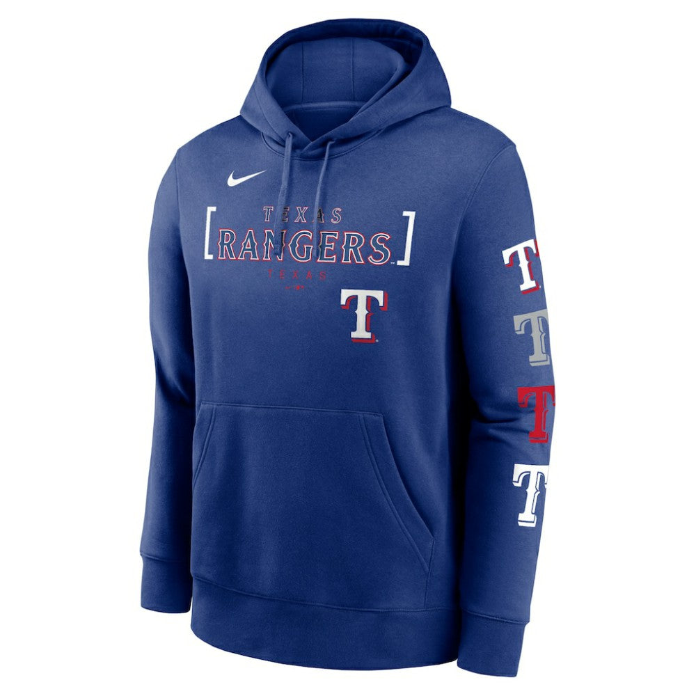 Texas Rangers Nike Club Stack Pullover Hoodie - MLB