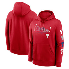 Philadelphia Phillies Nike Club Stack Pullover Hoodie - MLB