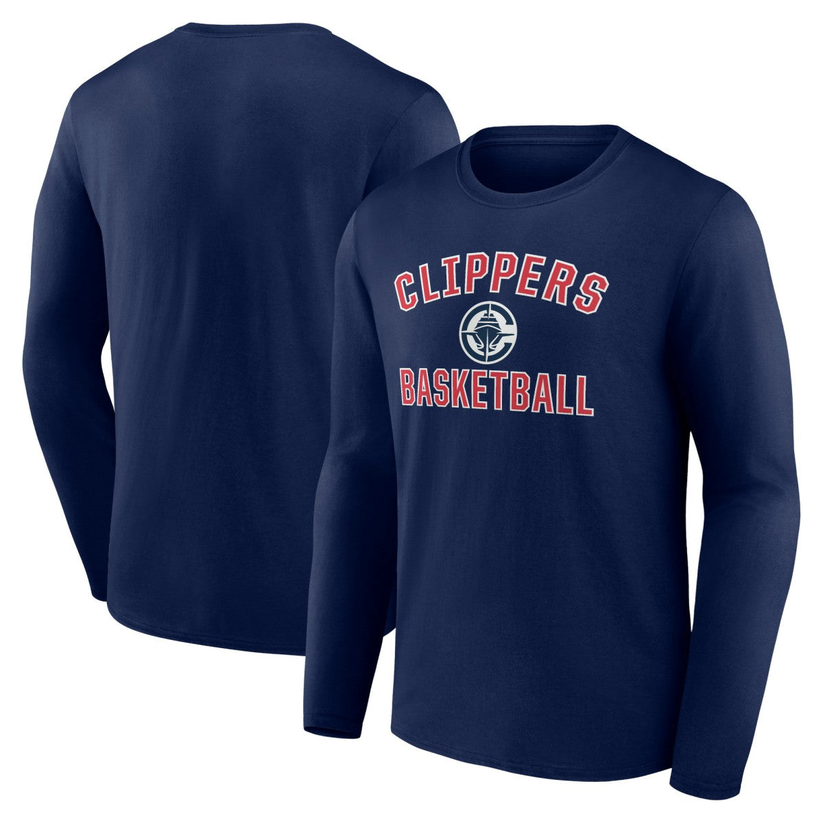 LA Clippers Victory Arch Long Sleeve T-Shirt Navy - NBA