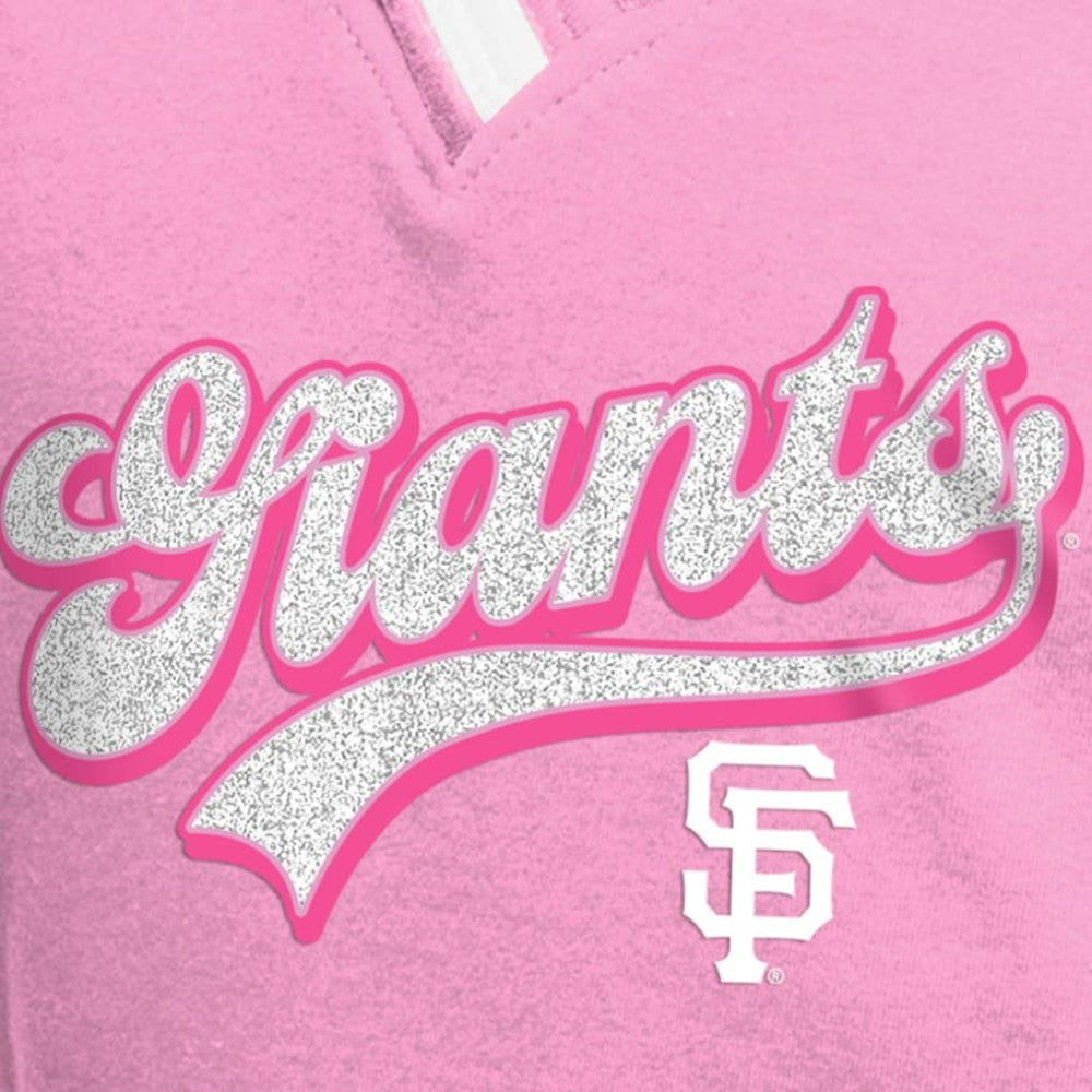 San Francisco Giants New Era Girls Youth Mommy & Me Raglan V-Neck T-Shirt - MLB