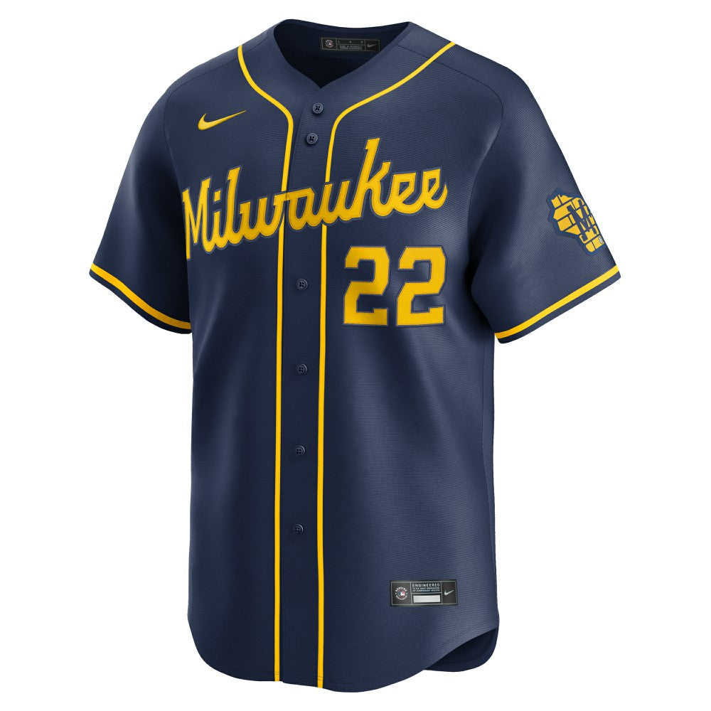 Christian Yelich Milwaukee Brewers Nike Alternate Limited Jersey - MLB