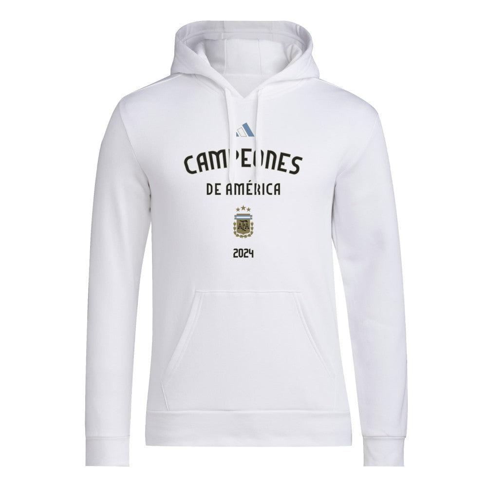 Argentina National Team 2024 Copa America Champions Pullover Hoodie White | Adidas discount