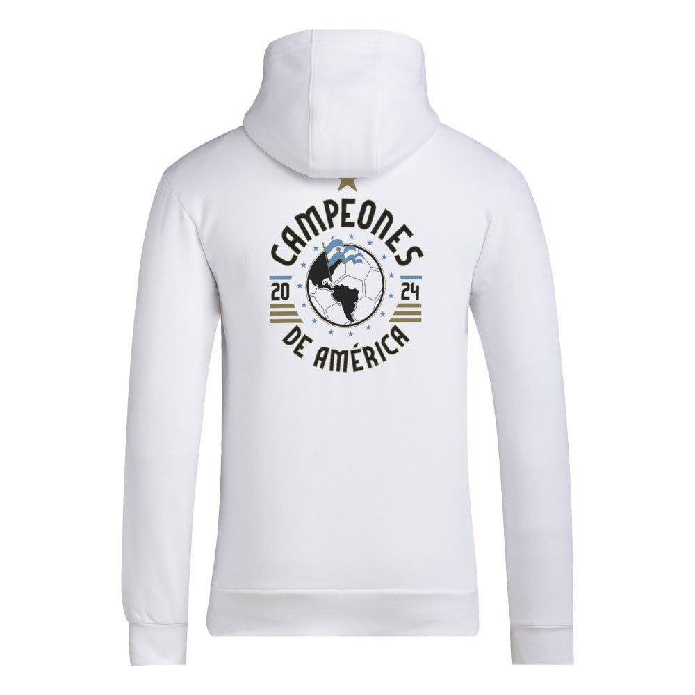 Argentina National Team 2024 Copa America Champions Pullover Hoodie White | Adidas discount