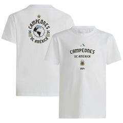Argentina National Team Youth 2024 Copa America Champions T-Shirt White | Adidas Online