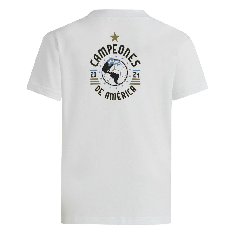 Argentina National Team Youth 2024 Copa America Champions T-Shirt White | Adidas Online
