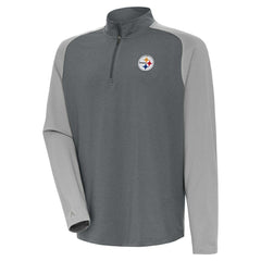 Pittsburgh Steelers Antigua Dauntless Quarter-Zip Top Heather Charcoal/Gray | NFL