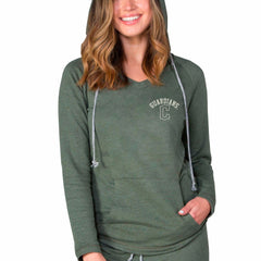 Cleveland Guardians Concepts Sport Women's Mainstream Terry Tri-Blend V-Neck Pullover Hoodie - MLB