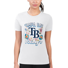 Tampa Bay Rays G-III 4Her by Carl Banks Women's Super-Slim Fit Lightweight Flowers Graphic T-Shirt - MLB