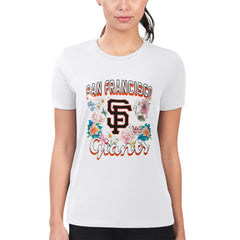 San Francisco Giants G-III 4Her by Carl Banks Women's Super-Slim Fit Lightweight Flowers Graphic T-Shirt - MLB
