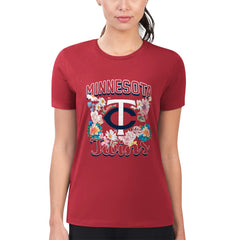 Minnesota Twins G-III 4Her by Carl Banks Women's Super-Slim Fit Lightweight Flowers Graphic T-Shirt - MLB