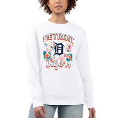 Detroit Tigers G-III 4Her by Carl Banks Women's Flowers Graphic Pullover Sweatshirt - MLB