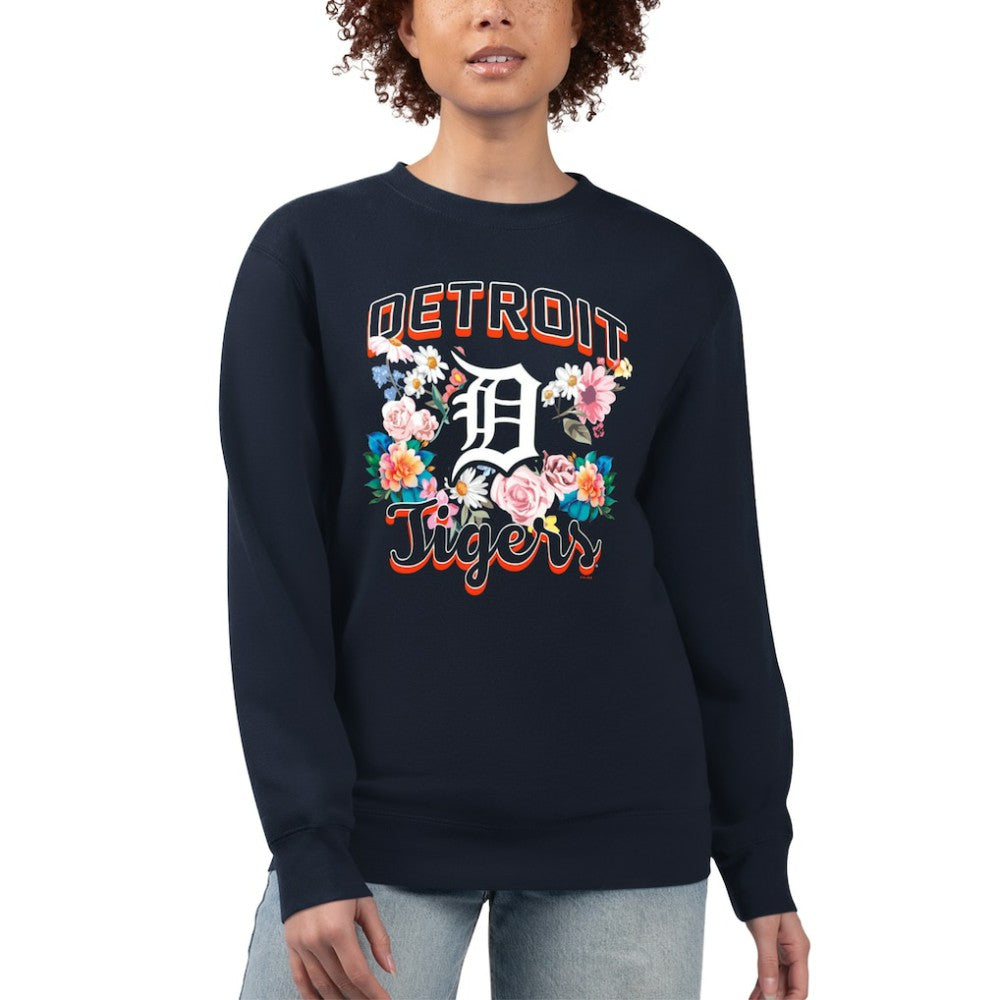 Detroit Tigers G-III 4Her by Carl Banks Women's Flowers Graphic Pullover Sweatshirt - MLB