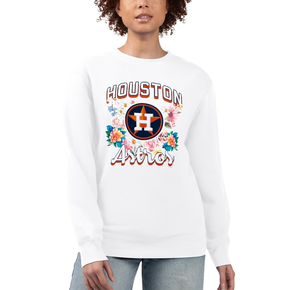 Houston Astros G-III 4Her by Carl Banks Women's Flowers Graphic Pullover Sweatshirt - MLB
