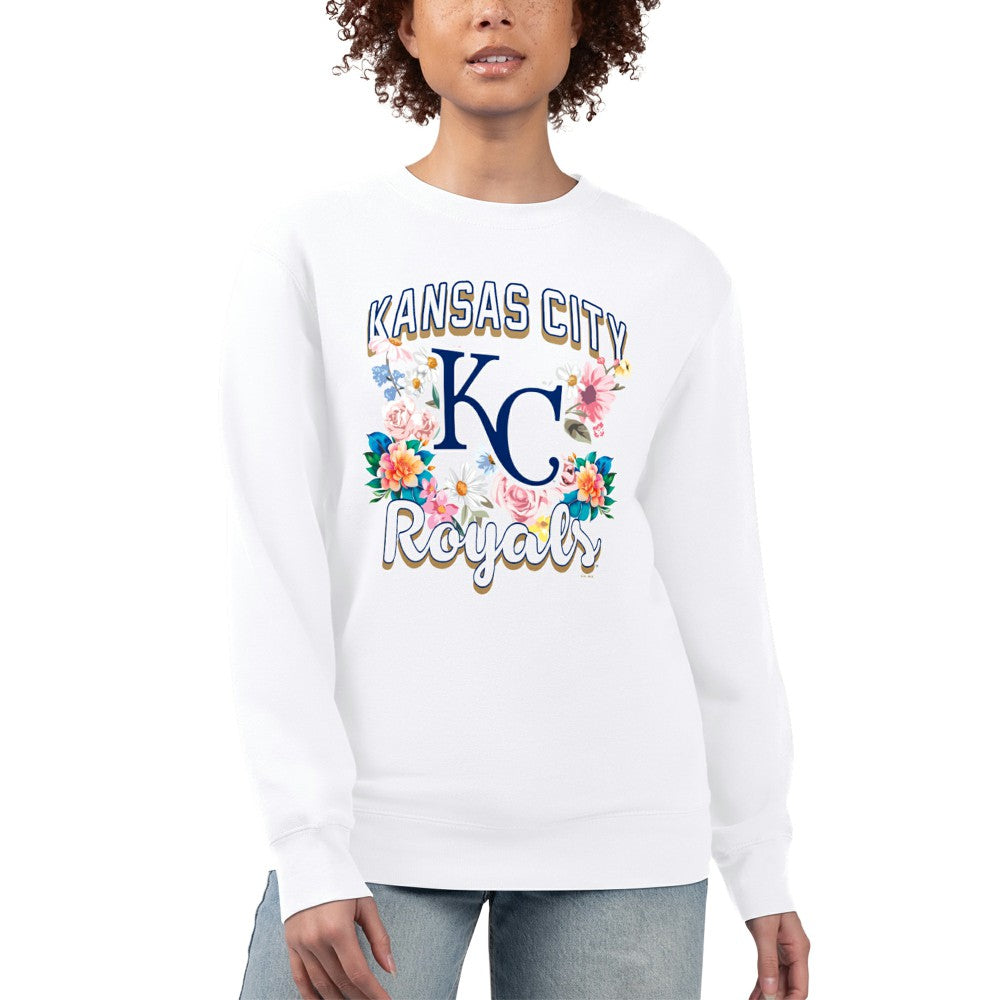 Kansas City Royals G-III 4Her by Carl Banks Women's Flowers Graphic Pullover Sweatshirt - MLB