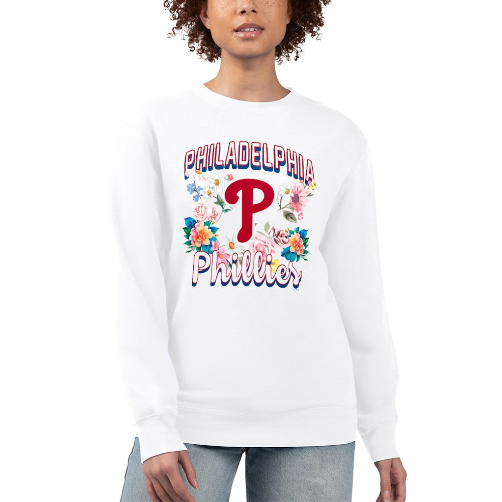 Philadelphia Phillies G-III 4Her by Carl Banks Women's Flowers Graphic Pullover Sweatshirt - MLB