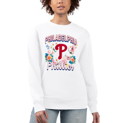 Philadelphia Phillies G-III 4Her by Carl Banks Women's Flowers Graphic Pullover Sweatshirt - MLB